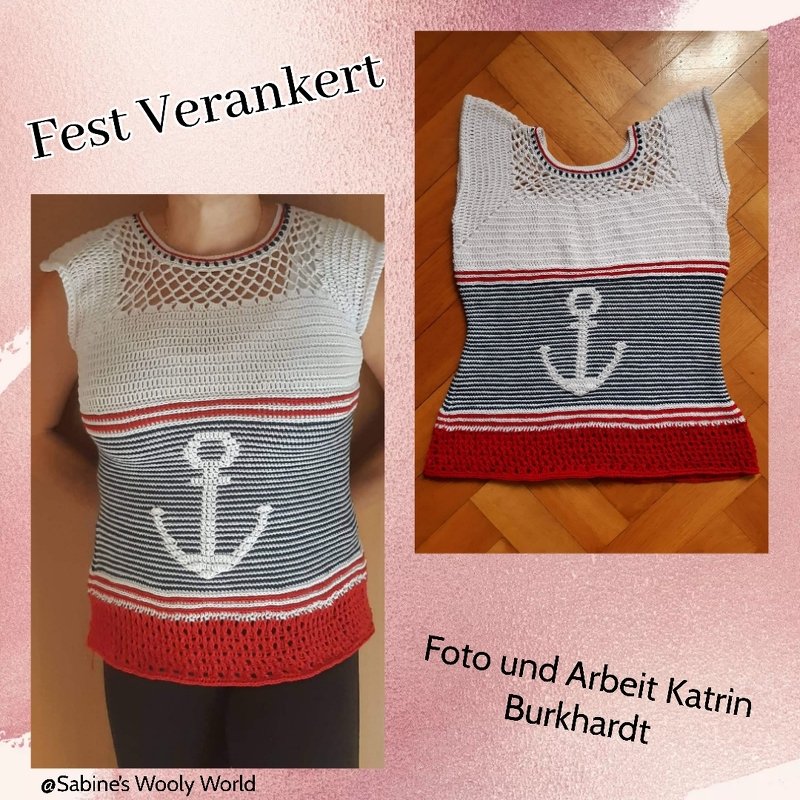 Häkelanleitung für das Marineshirt "Fest Verankert" - Bild 2