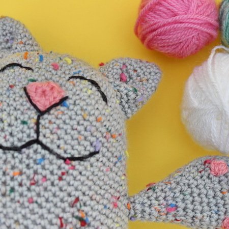 Playful Kitten Amigurumi Crochet Pattern Cat Plush Toy Sweet Cute