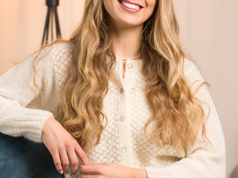 Rachel - Jacke mit Dornröschenmuster in Natur