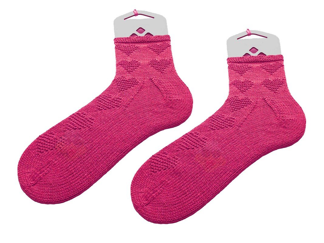 Herz Socken „ Herzallerliebst „ gestrickte Socken Herzen Muster Anleitung - Bild 6