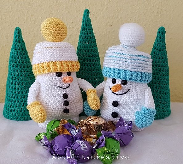 Häkelanleitung Weihnachtsdeko zum Befüllen - Lustiger Schneemann