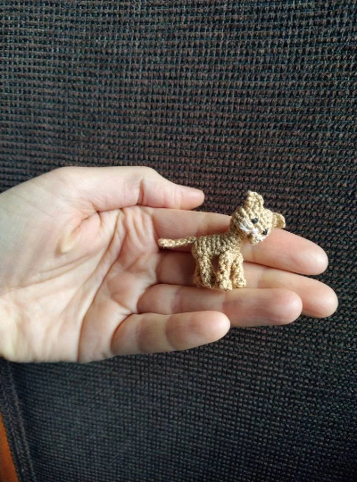 Miniature kitten, crochet micro cat, amigurumy kitty - Image 2