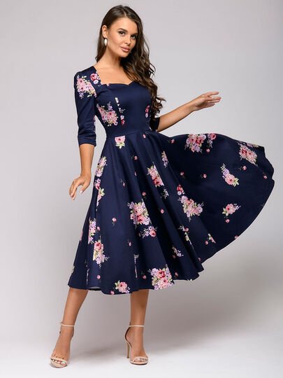 Sweetheart Neckline Dress Pattern, Sewing Patterns, Vintage Dress Pattern
