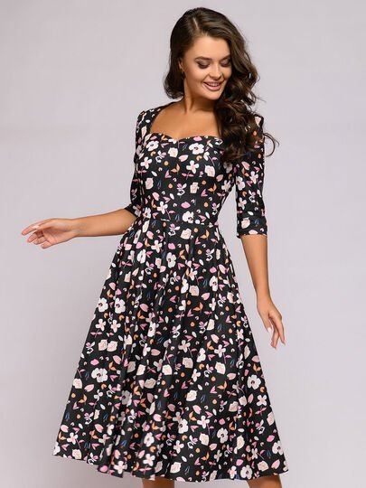 Sweetheart Neckline Dress Pattern, Sewing Patterns, Vintage Dress Pattern