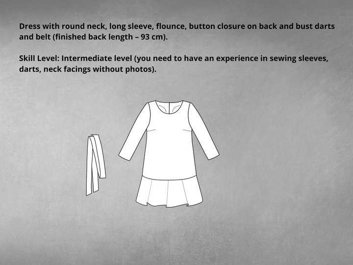 Flounce Hem Dress Pattern Free PDF Sewing Patterns Free Dress Pattern