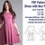 Box Pleated Dress Pattern PDF Dresses Patterns Vintage Dress Pattern Sewing