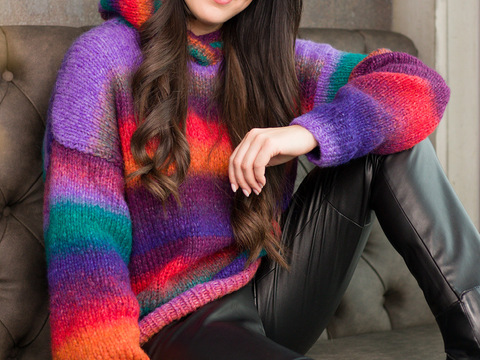 Evelyn - Kapuzenpullover im Farbverlauf