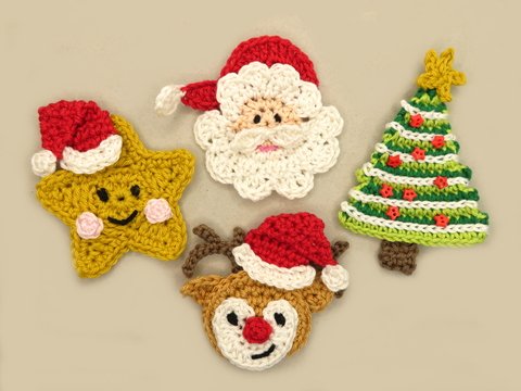 Christmas set 1 crochet pattern applique