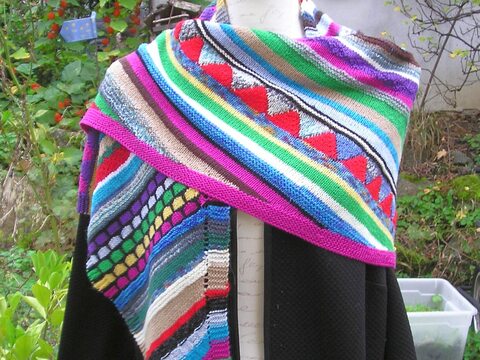 Strickanleitung Dreieckstuch "Kunterbunt 5"