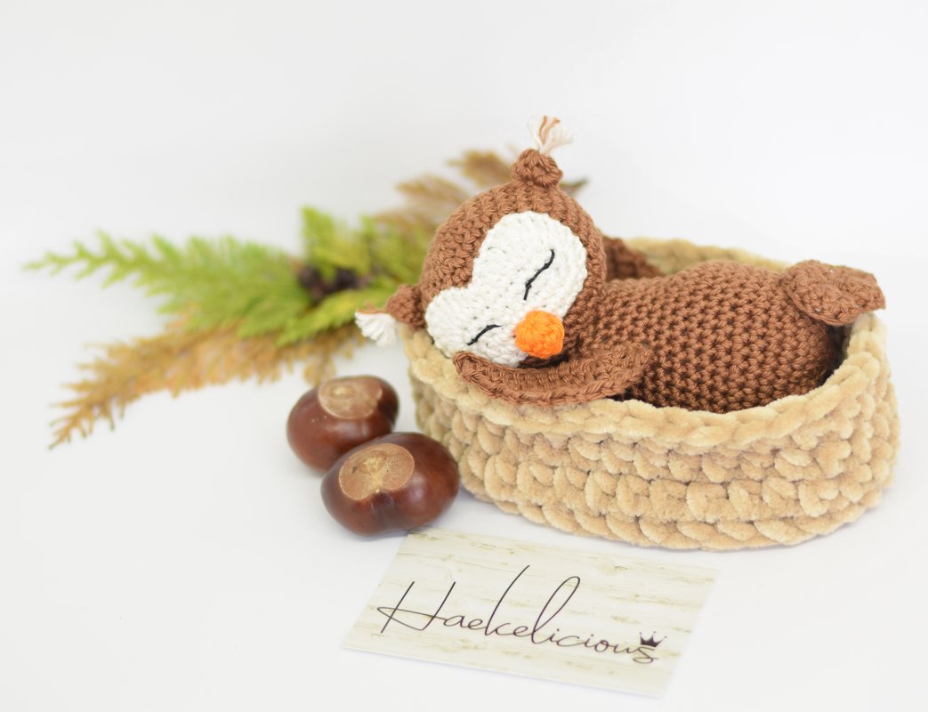 Haekelicious Eule schlafend im Nestchen - Bild 6