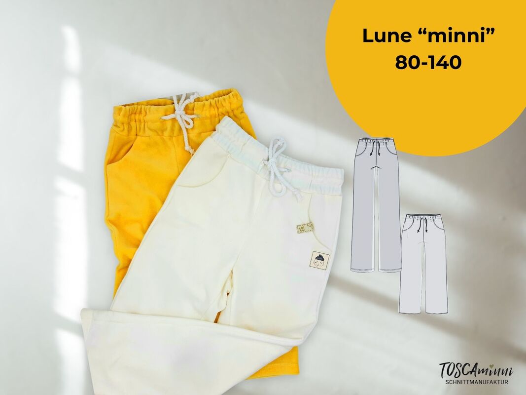 Kinderhose Lune "mini" Gr. 80-140 Schnittmuster &amp; Nähanleitung