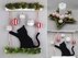 Little chubby Christmas cat - hanging decoration for doors & walls