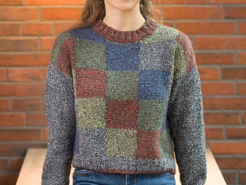 Carolin - Pullover mit Schachbrettmuster