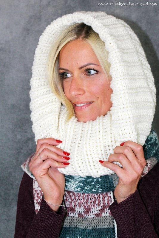 Tunesische Häkelanleitung für Kapuzenschal | Scoodie #3 | FJORD #5 - Bild 5