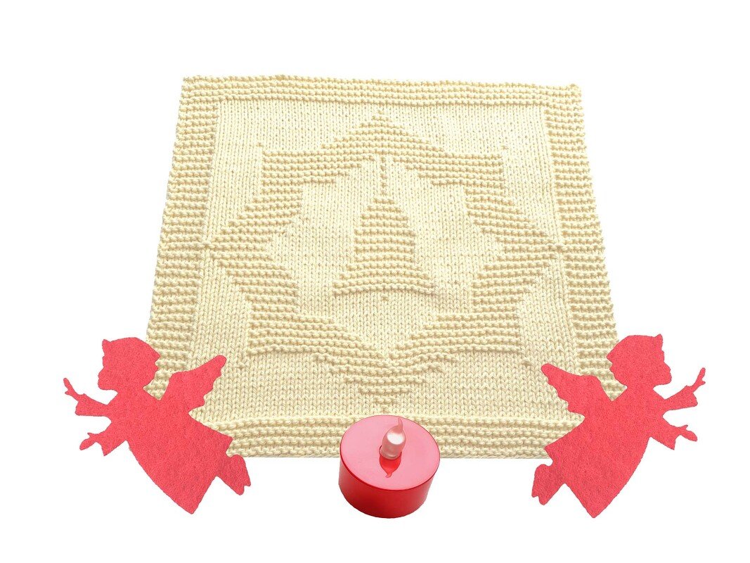 Deckchen Läufer Spüli Weihnachtsmotiv Weihnachtskranz mit Glocke Anleitung - Bild 2