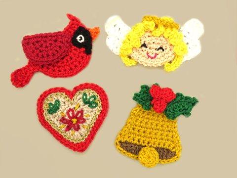 Christmas set 2 crochet pattern applique