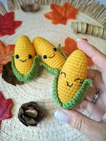 Crochet cute corn amigurumi