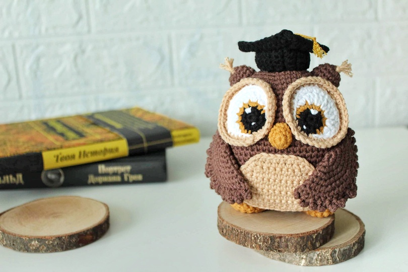 Crochet graduation owl