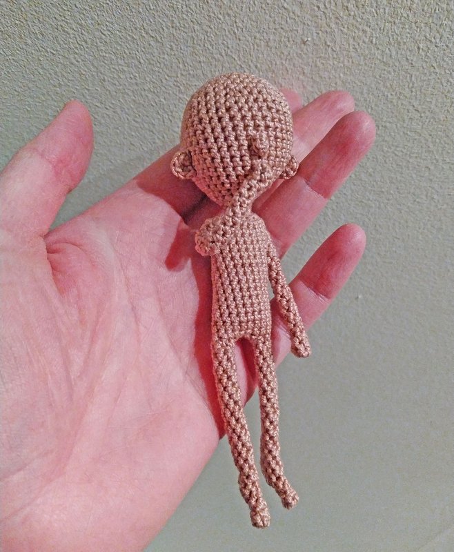 Doll base, crochet tiny body for future doll - Image 6