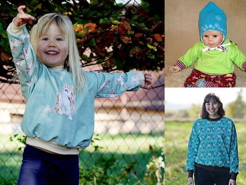 Kinder Shirt Lene nähen für Anfänger Gr. 56 -170 inkl. Beamerdatei