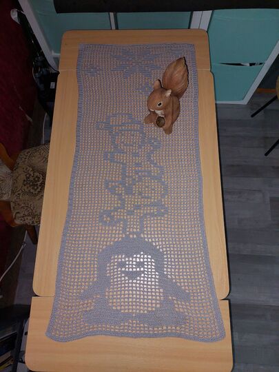 Tischläufer freche Bande Häkelanleitung