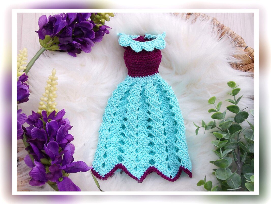 "ANNABEL" Kleid mit Hut für Ankleidepuppen - Häkelanleitung - Bild 3