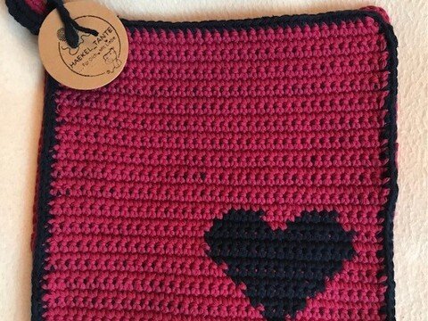 Anleitung Topflappen Herz