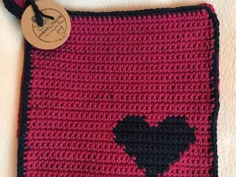 Anleitung Topflappen Herz