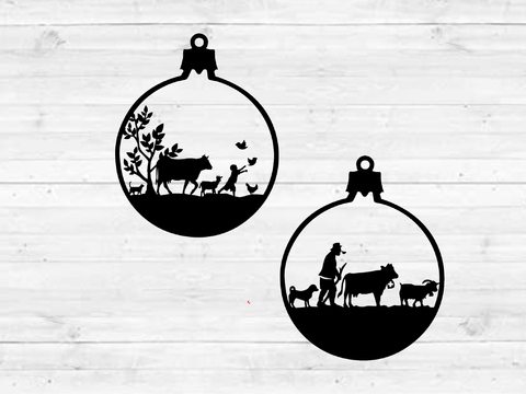 Plotterdatei Weihnachtskugel Alp, SVG zum selber plotten