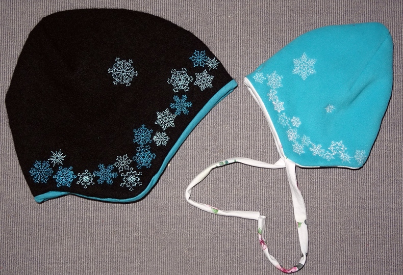 Stickdatei - Schneeflocken Bordüre für Mütze Toni