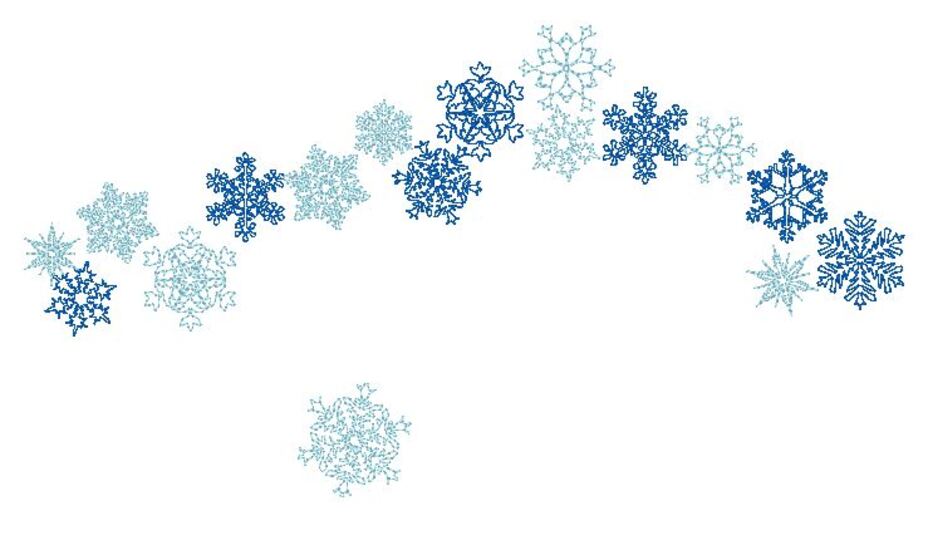 Stickdatei - Schneeflocken Bordüre für Mütze Toni