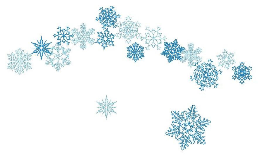 Stickdatei - Schneeflocken Bordüre für Mütze Toni