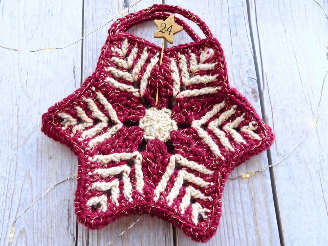 Stern als Deko &amp; Täschchen, für Adventskalender oder als Geschenkverpackung