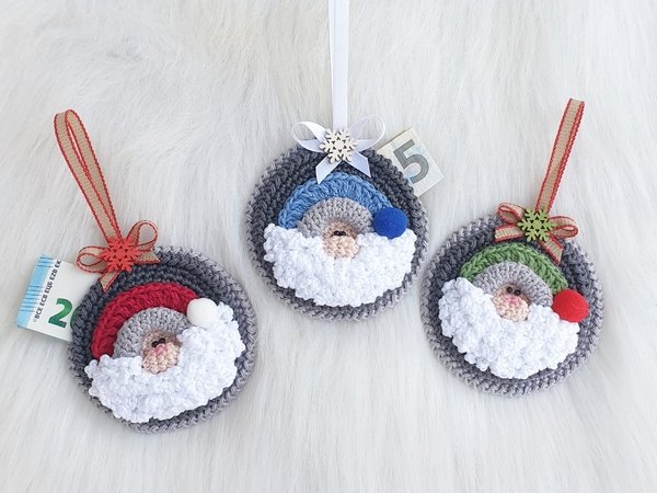 Weihnachtsmann Anhänger Mit Maske - 3D Harz Schmuck Für Weihnachtsbaum