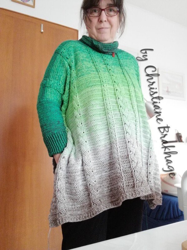 "Irisch feelings" Poncho-Pullover - Bild 6