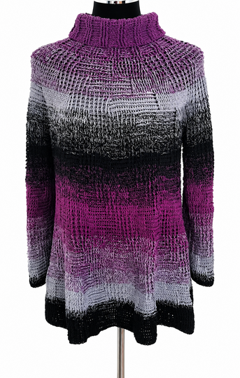 Rollkragenpullover/Kleid Stairways, Häkelanleitung