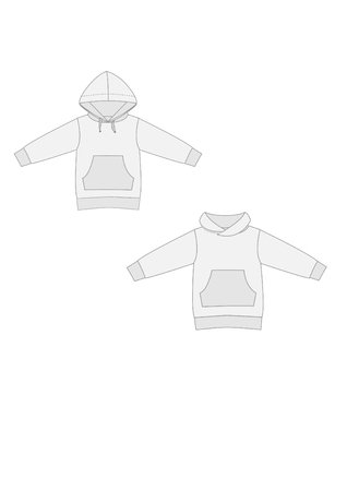 Arwen Toddler Kids Girls Tunic Causal sweatshirt sewing pattern pdf