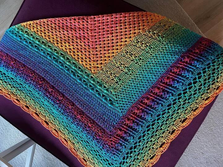 Häkelanleitung Tuch "Chaos"