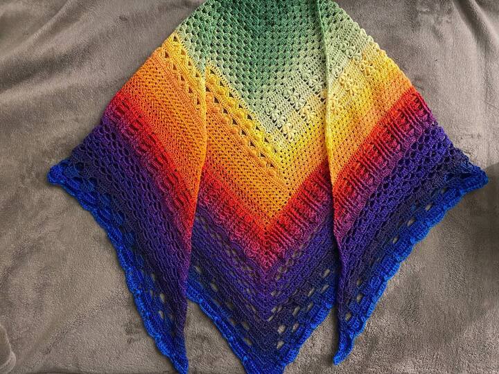 Häkelanleitung Tuch "Chaos"