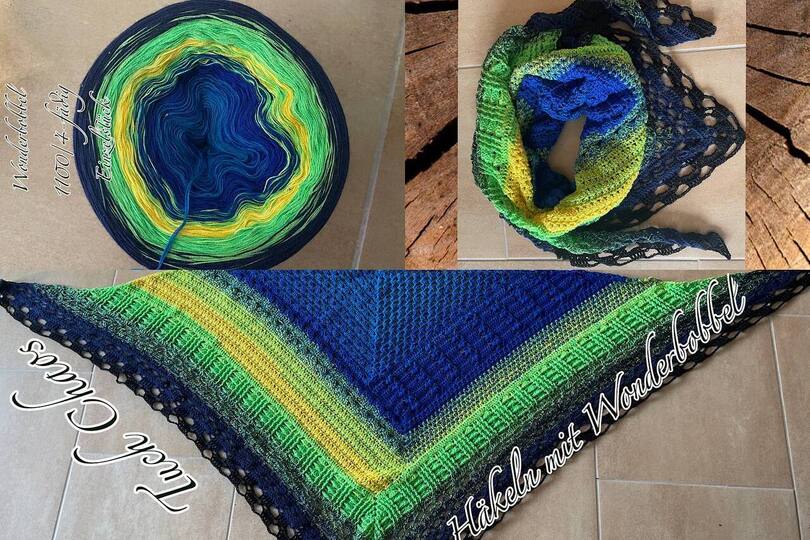 Häkelanleitung Tuch "Chaos"