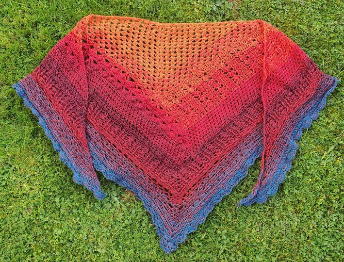 Häkelanleitung Tuch "Chaos"