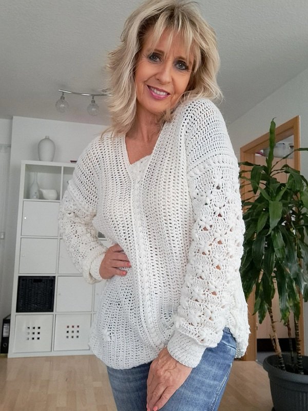 Flora Pulli - Häkelpullover - Bild 7