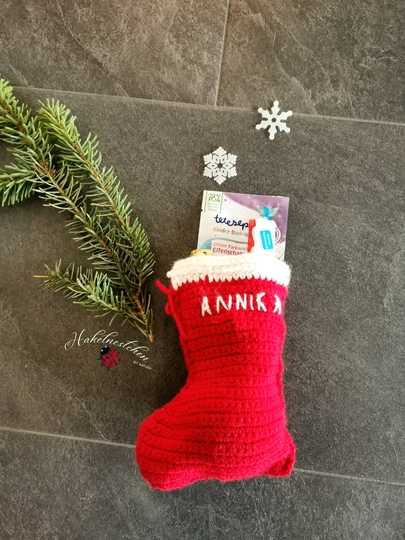 Häkelanleitung Nikolausstiefel