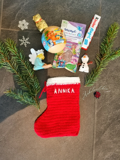 Häkelanleitung Nikolausstiefel