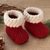 Baby Booties „Santa“ (0-6 months), Crochet Pattern