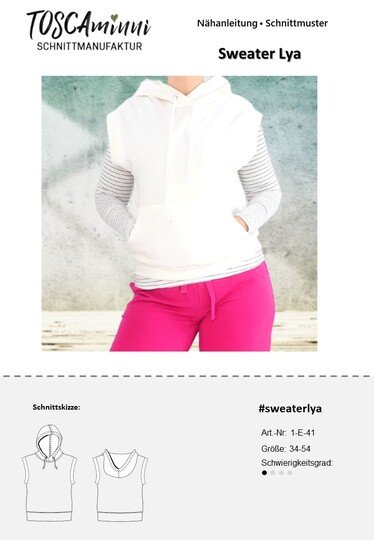 Sweater Lya Gr. 34-54 Nähanleitung & Schnittmuster