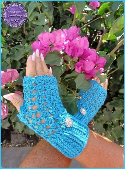 Häkelanleitung Pulswärmer Mary