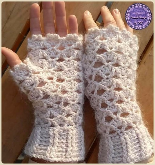 Häkelanleitung Pulswärmer Mary