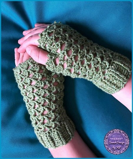 Häkelanleitung Pulswärmer Mary