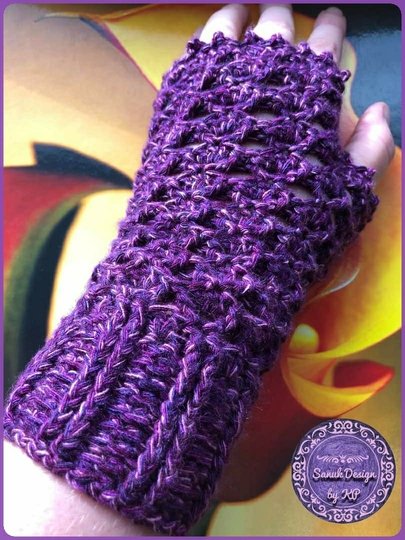 Häkelanleitung Pulswärmer Mary